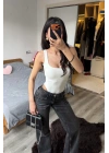 Lauren Beyaz Sırt Dekolteli Bodysuit