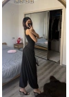 Siyah Lille Asimetrik Şalvar Takım