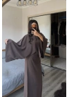 Kahve Massi Muadil Bağcıklı Elbise