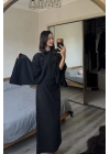 Siyah Massi Muadil Bağcıklı Elbise