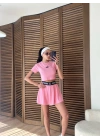 Al Şort Etekli Takım Pembe