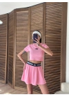 Al Şort Etekli Takım Pembe