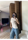 Asimetrik Kesim Tek Omuz Bluz Krem