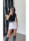 Becca Beyaz Denim Etek