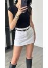 Becca Beyaz Denim Etek