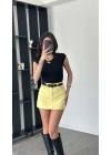 Becca Sarı Denim Etek