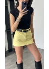 Becca Sarı Denim Etek