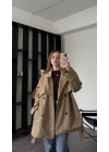 Bej Aurora Kuşaklı Trençkot