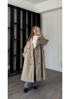Bej Shae Oversize Premium Trençkot
