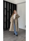 Bej Shae Oversize Premium Trençkot