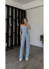 Belle Mavi Asimetrik 2li Takım
