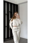 Beyaz Danny Pamuklu Basic Sweatshirt