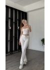 Beyaz Femma Çizgili 2’li Takım