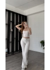 Beyaz Femma Çizgili 2’li Takım