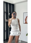 Beyaz Fırfır Detaylı Tasarım 2’li Takım