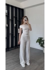 Beyaz Leila Düşük Omuzlu 2’li Takım