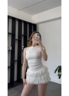 Beyaz Maja Basic Kolsuz Bluz