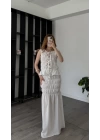 Beyaz Zey Tasarım Bağcıklı Takım