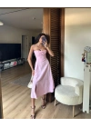 Bianca Korse Elbise Pembe