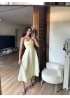 Bianca Korse Elbise Sarı