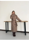 Dik Yaka Long Kaşe Kaban Vizon