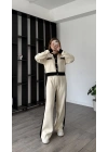 Ekru Chiara Blok Renkli Triko Takım