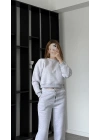 Gri Danny Pamuklu Basic Sweatshirt