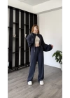 Antrasit Luvy Modal Şeritli Takım