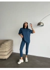 İndigo Tshirt & Tayt Marka 2’li Takım