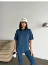 İndigo Tshirt & Tayt Marka 2’li Takım