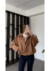 Kahve Laura Oversize Süet Ceket
