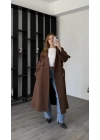 Kahve Shae Oversize Premium Trençkot