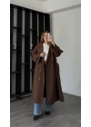 Kahve Shae Oversize Premium Trençkot
