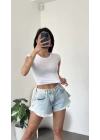 Kayle Beyaz Bisiklet Yaka Basic Body