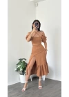 Kiremit Talia Etek Büstiyer Takım