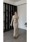Krem Claire Volan Kollu Etekli Takım