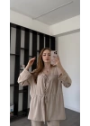 Krem Novia Bağcık Detay 2’li Takım