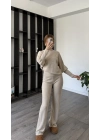Krem Ophelia Kol Detaylı Takım