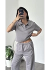 Rocco Gri Polo Yaka İkili Takım