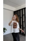 Leopar Desenli Oversize Tshirt