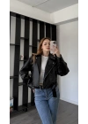 Lilith Biker Kısa Deri Ceket