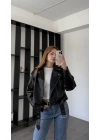Lilith Biker Kısa Deri Ceket