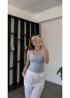 Mavi Aden Kalın Askılı Basic Atlet