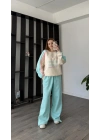 Mavi Bloom Oversize Eşofman Takımı