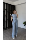 Mavi Ivanka Düşük Omuzlu 2’li Takım