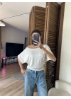 Mila Düşük Omuz Bluz Krem