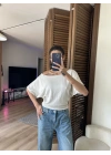 Mila Düşük Omuz Bluz Krem