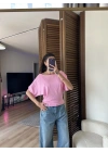 Mila Düşük Omuz Bluz Pudra