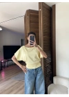 Mila Düşük Omuz Bluz Sarı
