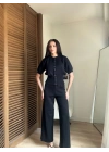 Mocha Çıtçıtlı Triko Takım Siyah